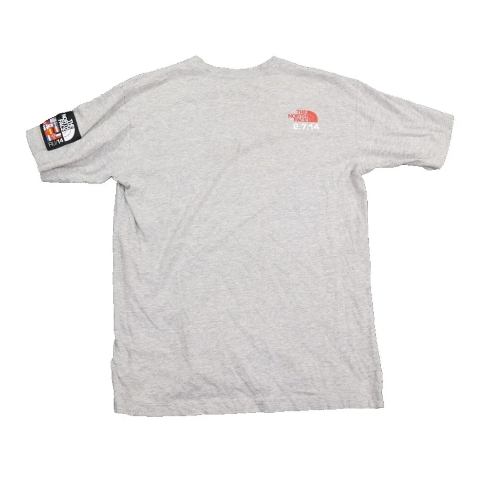 The North Face‎ RU14 Sochi 2014 Olympic Flag Shirt Mens Medium Gray Map Tee